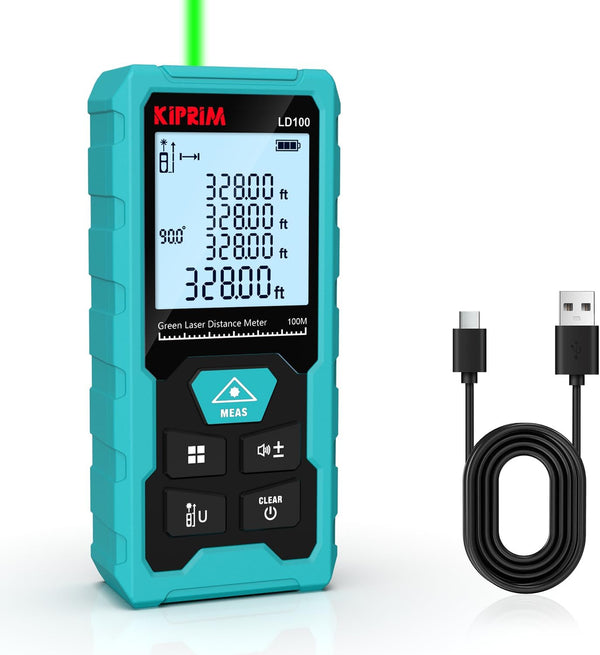 Chariso A green laser, electronic level, and ten measurement modes help this rechargeable