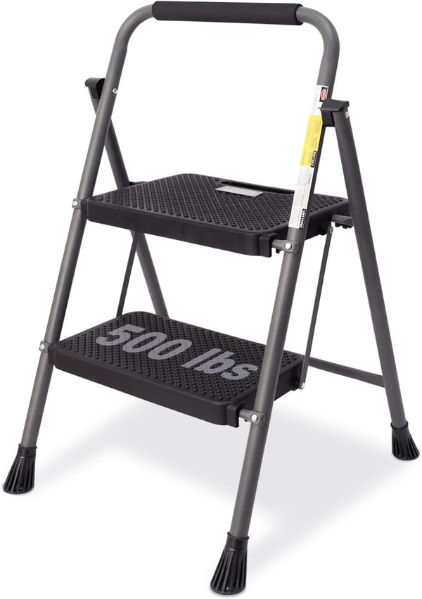 Chariso two-step folding ladder's stated 500-lb load capacity