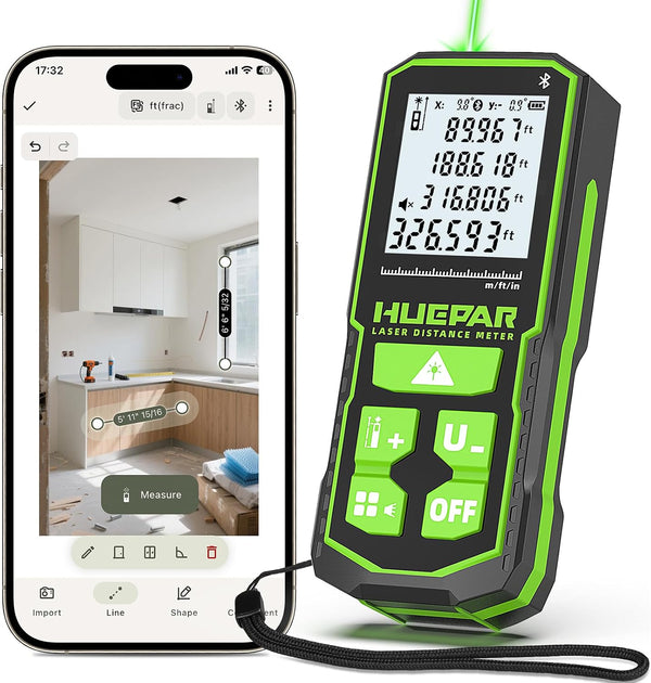 Chariso 330-ft green-beam laser distance meter