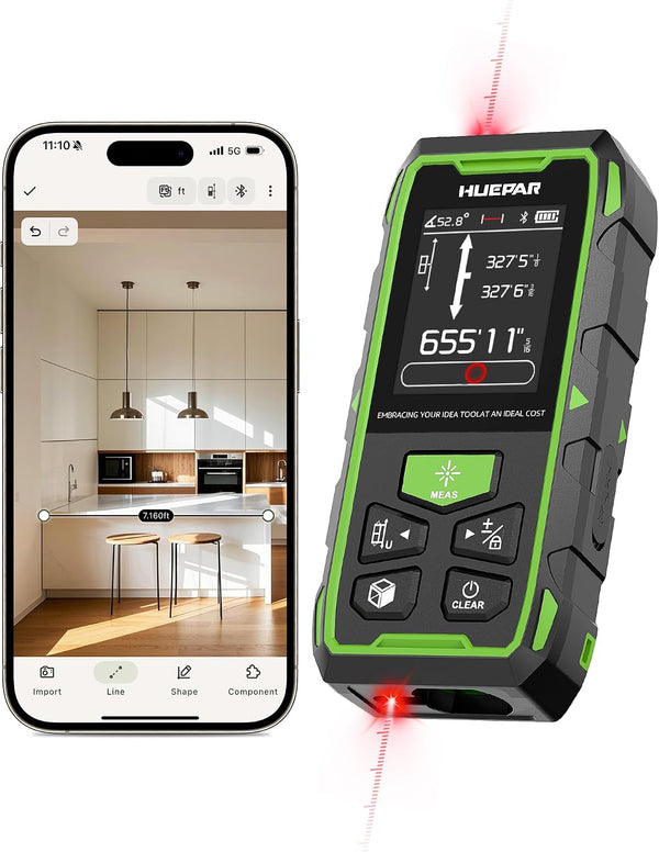 Chariso Dual-laser measuring supports efficient readings from either direction across a range up