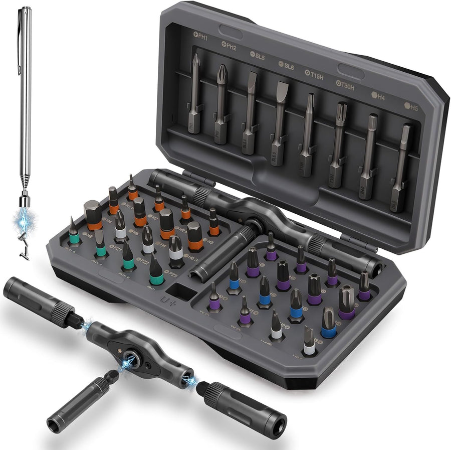 Chariso 43-function magnetic screwdriver kit the range needed for furniture assembly