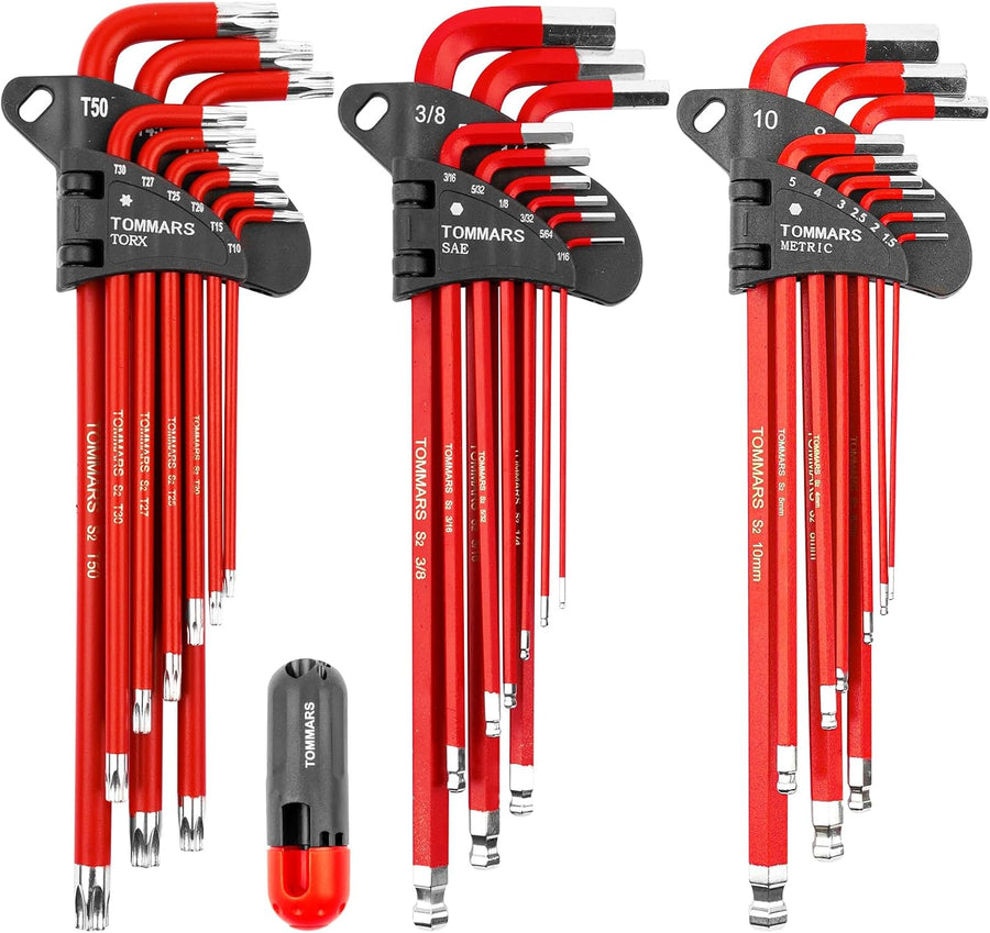 Chariso Allen wrench set engage fasteners from practical working angles across SAE