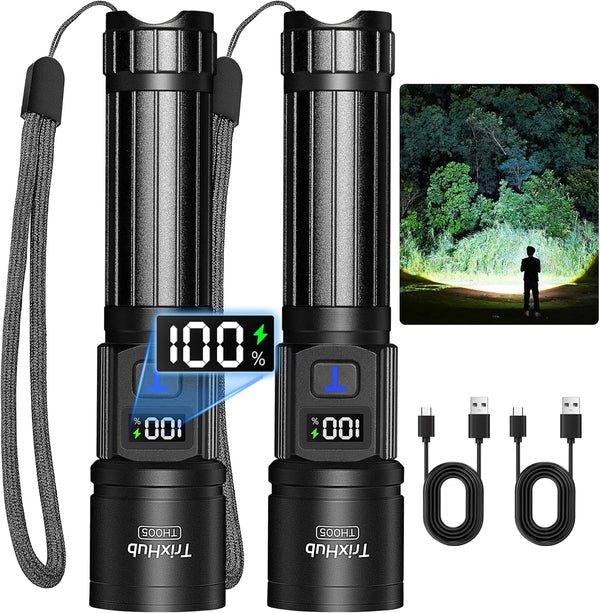 Chariso two-flashlight set practical for rechargeable portable lighting