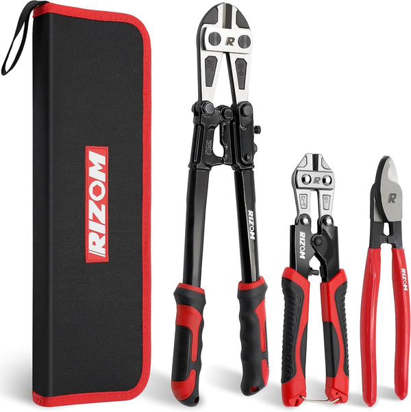 Chariso three-tool set, which includes a 14-inch heavy-duty bolt cutter
