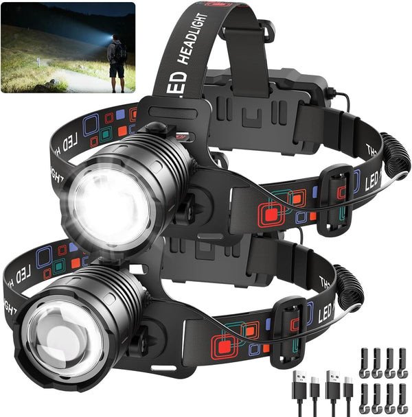 Chariso Adjustable focus lets these two rechargeable headlamps change from a long-range spotlight