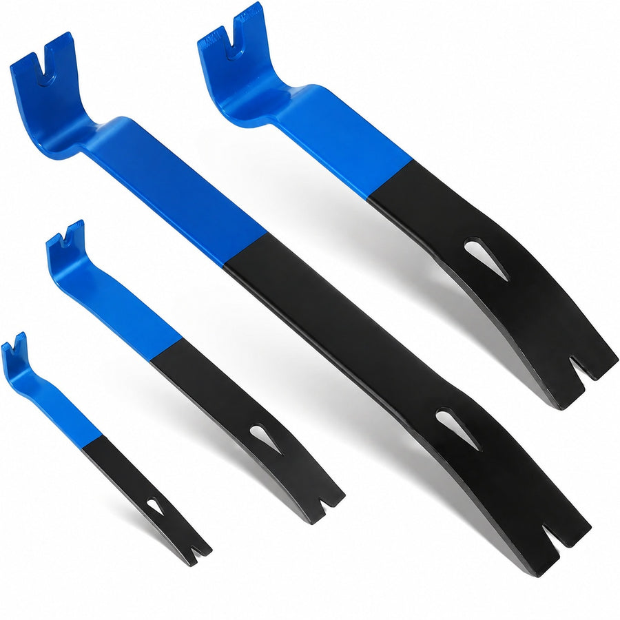 Chariso Four flat pry bars in 5.5-, 7.5-, 10-, and 15-inch lengths provide useful reach for nail