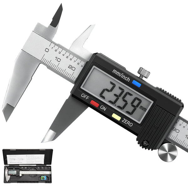 Chariso stainless-steel digital caliper's large LCD screen